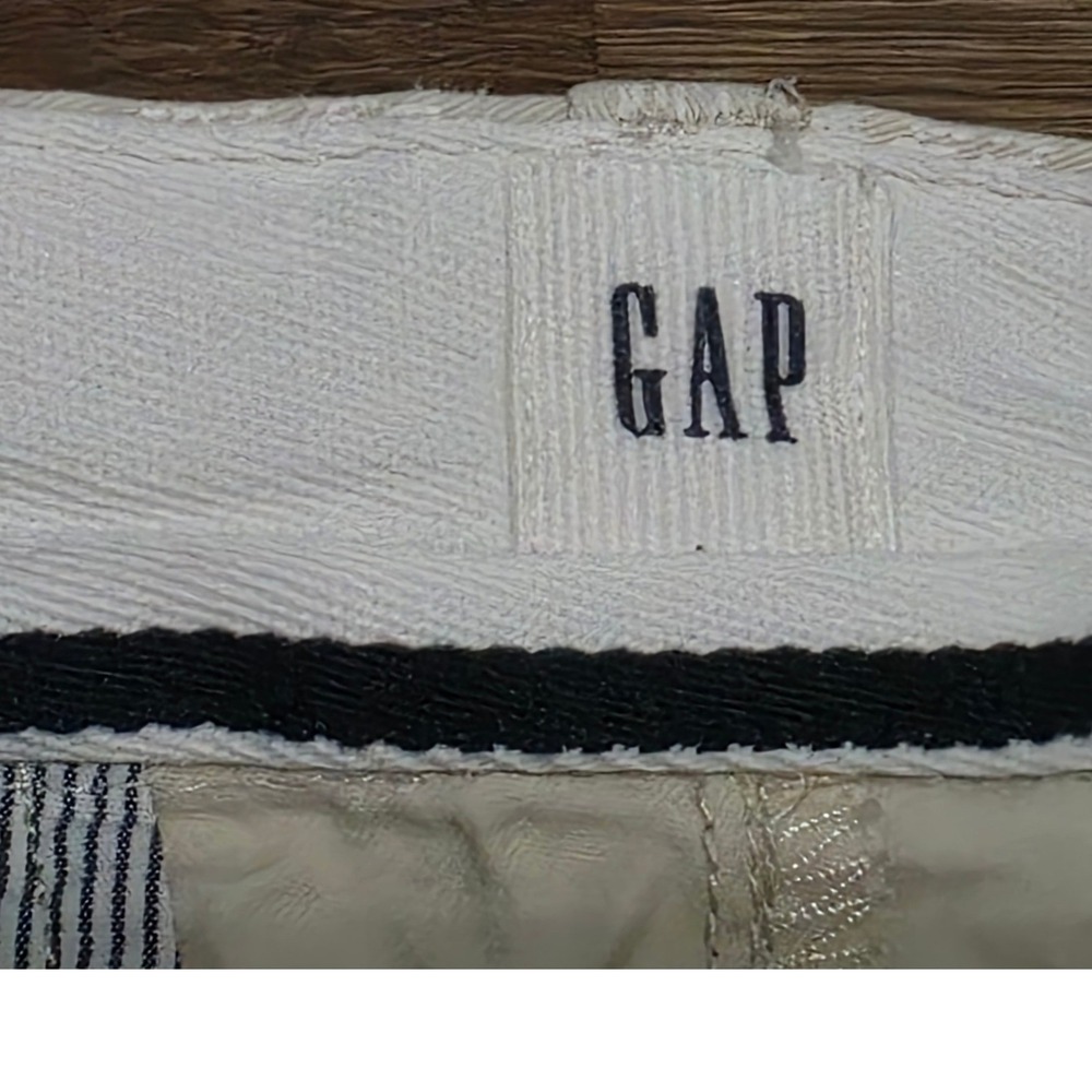 GAP Women's Girlfriend Chino Mid Rise White/Beige Size 6 Cotton - Picture 8 of 9